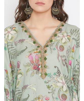 Floral Embellished Kaftan Top 6