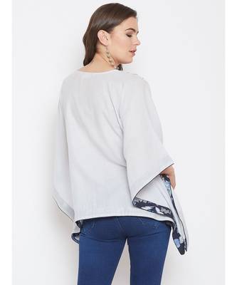 Grey Embellished Kaftan Top 5