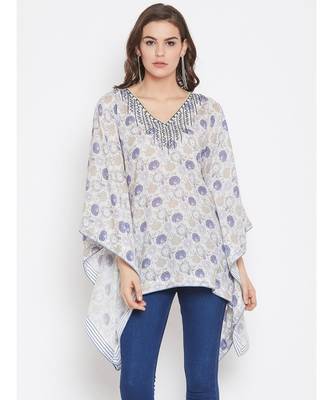 Candytuft Embellished Kaftan Top 1