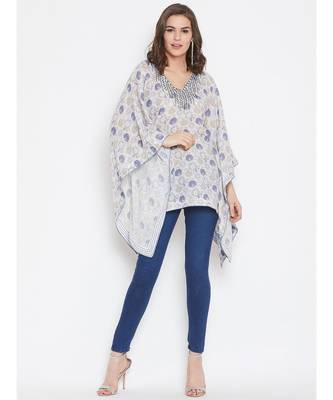 Candytuft Embellished Kaftan Top 2