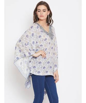 Candytuft Embellished Kaftan Top 4