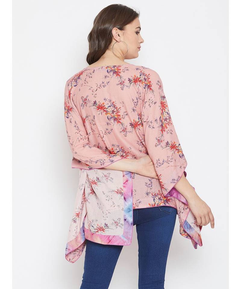 Pink Embellished Kaftan Top