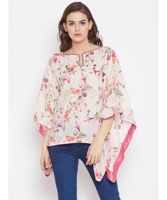 Floral Blush Embellished Kaftan Top 1