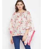 Floral Blush Embellished Kaftan Top