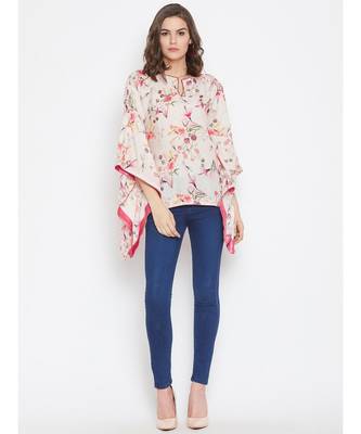 Floral Blush Embellished Kaftan Top 2