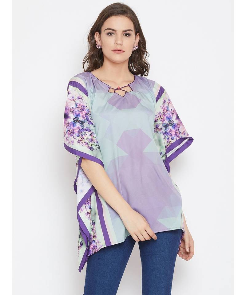 Floral Border Kaftan Top