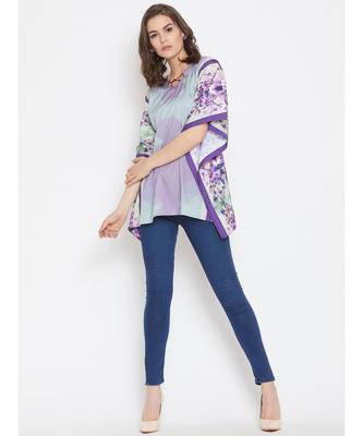 Floral Border Kaftan Top 2