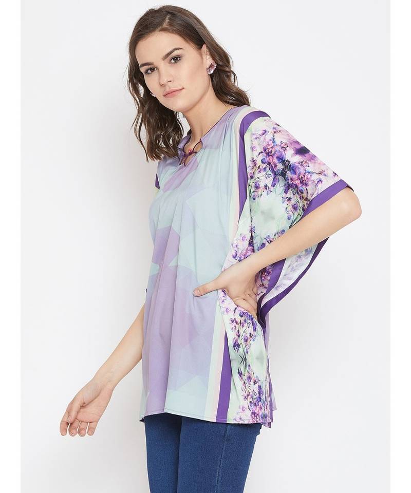 Floral Border Kaftan Top