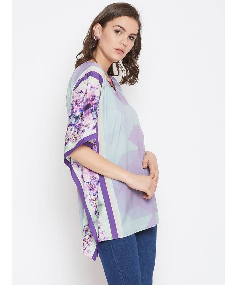 Floral Border Kaftan Top