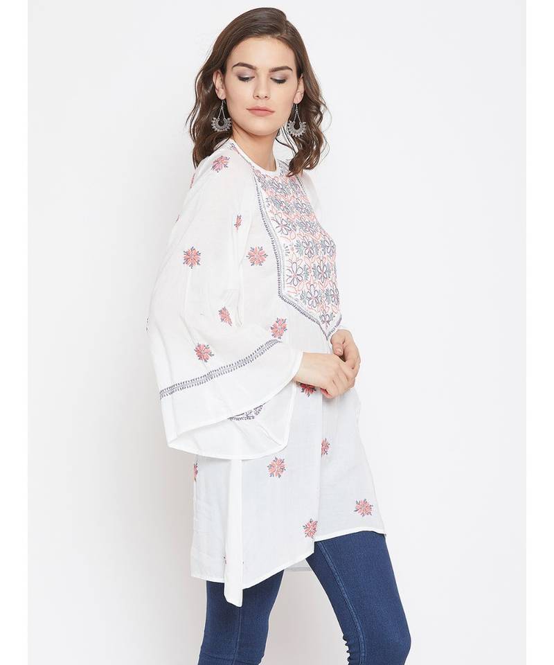 Chikan Embroidered Top