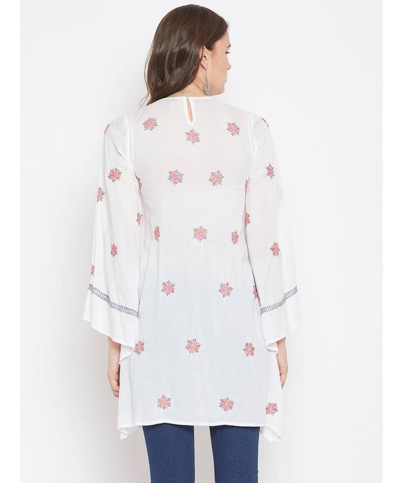 Chikan Embroidered Top