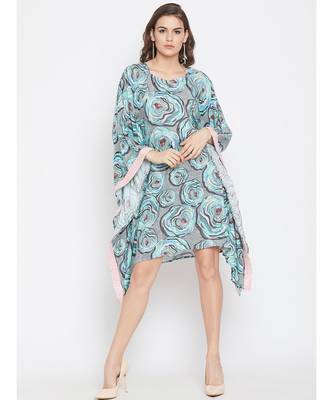 Floral Blush Kaftan with Sequins Border 1