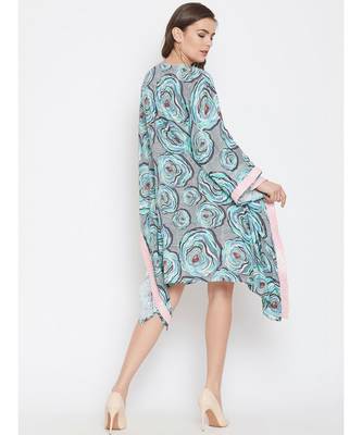 Floral Blush Kaftan with Sequins Border 5
