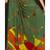olive printed georgette saree with blouse