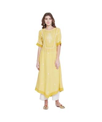 Pastel Sunshine Chikankari Kurta 1