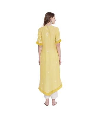 Pastel Sunshine Chikankari Kurta 5