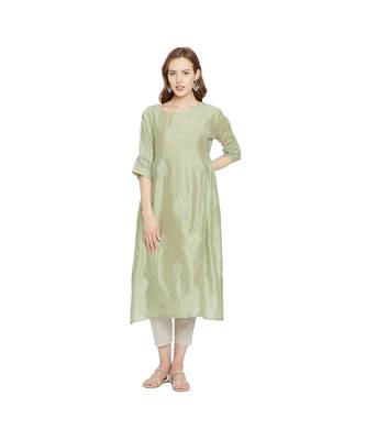 Green Elegance Chikankari Kurta 1
