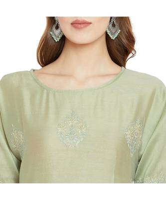 Green Elegance Chikankari Kurta 6