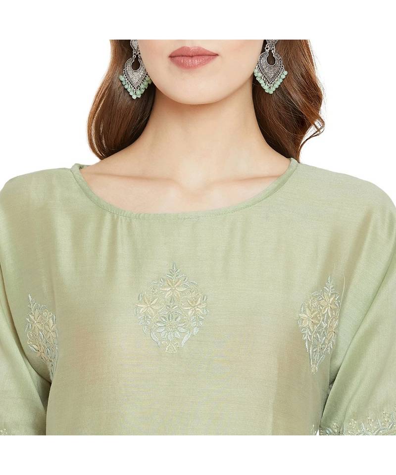 Green Elegance Chikankari Kurta