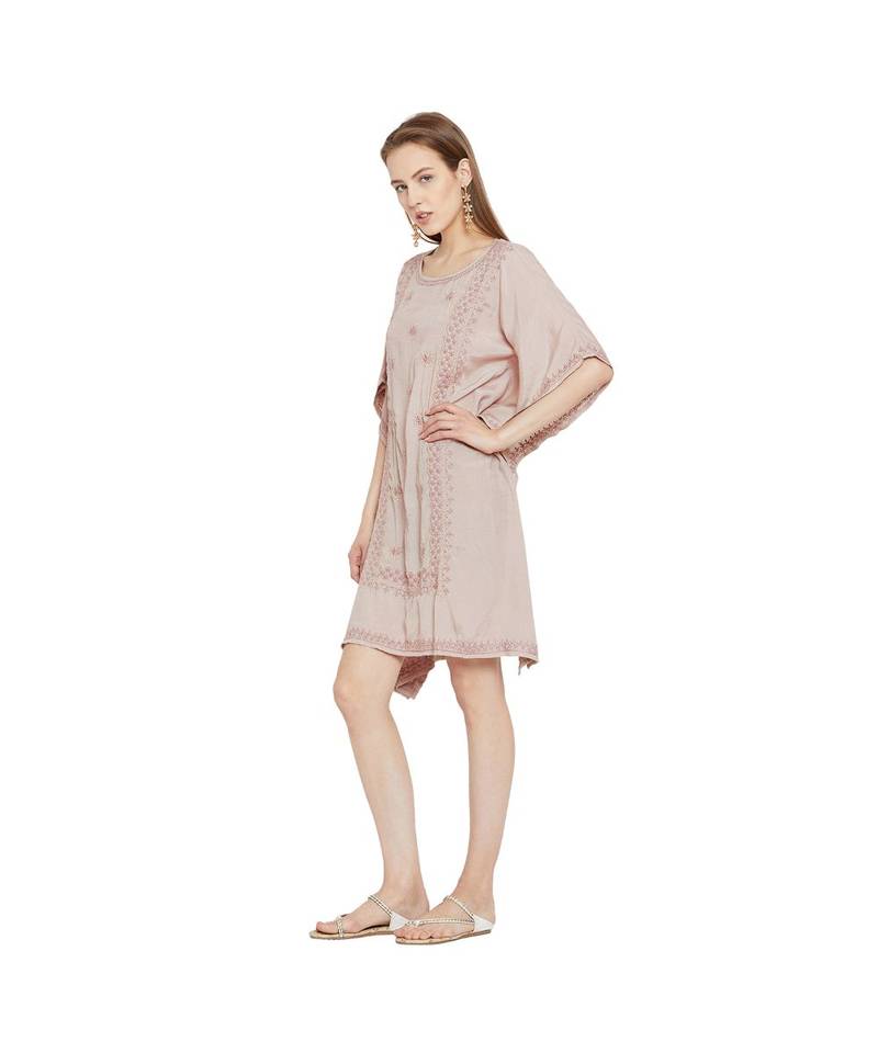 Mauve Charm Chikankari Dress