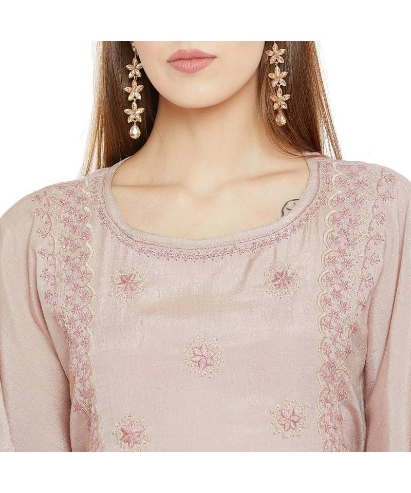 Mauve Charm Chikankari Dress