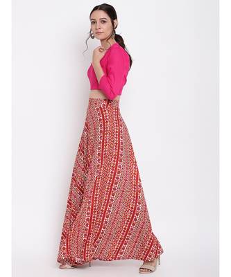 RK Print Pink Skirt Top Set 6