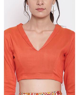 RK Print Orange Skirt Top Set 4
