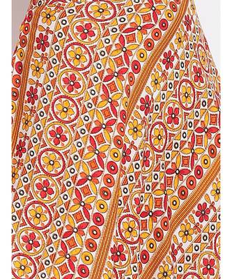 RK Print Orange Skirt Top Set 5
