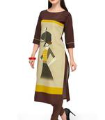 Multicolor Printed Crepe kurti