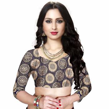 Light Pink Printed Dupion Silk Saree With Blouse 4