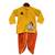 Yellow Kurti with Orange Leheriya Dhoti