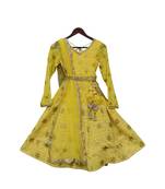 Yellow Lucknowi Anarkali Dress