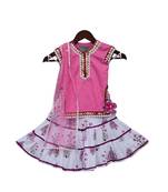 Pink Kurti with Printed Sharara & Dupatta