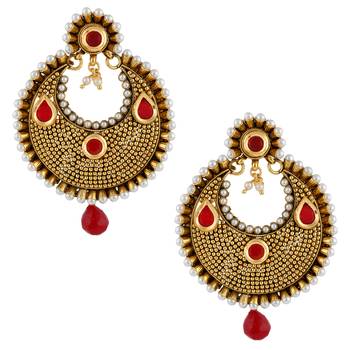 Maroon earrings 1