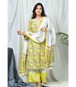 Fairooz Yellow coordinate set with ombre pants