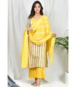 Sana Suit set with Frill pants and Tye Dye dupatta