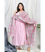 Itrat Stripe set with embroidered pants and floral dupatta