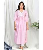 Itrat Stripe set with embroidered pants and floral dupatta