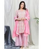 Aleyra Sharara set with Lace dupatta