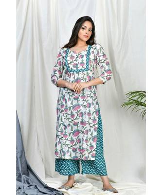 Raeesa Suit set with Teal lace dupatta 2