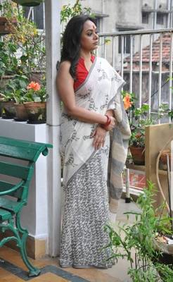 Khaatu Bagru Print Cotton Mulmul Saree With Blouse 2