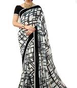 Khaatu Bagru Print Cotton Mulmul Saree With Blouse