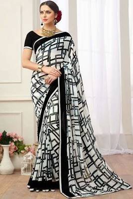 Khaatu Bagru Print Cotton Mulmul Saree With Blouse 2