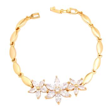 Gold cubic zirconia bracelets 1