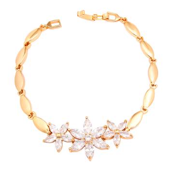 Gold cubic zirconia bracelets 2