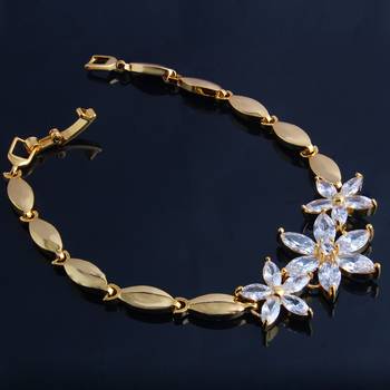 Gold cubic zirconia bracelets 4
