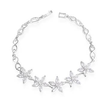 Silver cubic zirconia bracelets 1