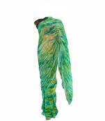 MultiColor Printed Georgette Shibori Leheriya Sari With Running Blouse