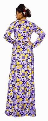 Justkartit Women'S Occasion Wear Long Sleeves Regular Fit Printed Maxi Dress With Pockets 5