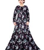 Justkartit Tropical Floral Long Printed Casual Wear Maxi Gowns Dress For Women